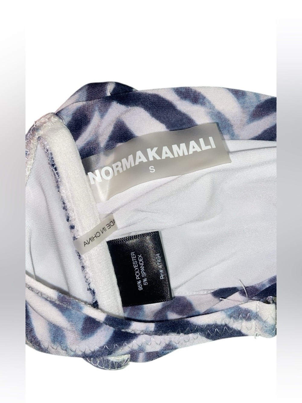 Norma Kamali size S Bill-Zebra Print Bikini Top - Picture 6 of 8